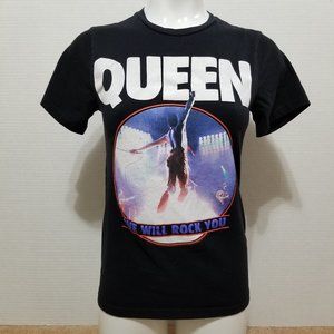 Queen shirt XS We Will Rock You Freddie Mercury photo graphic band merch cotton
